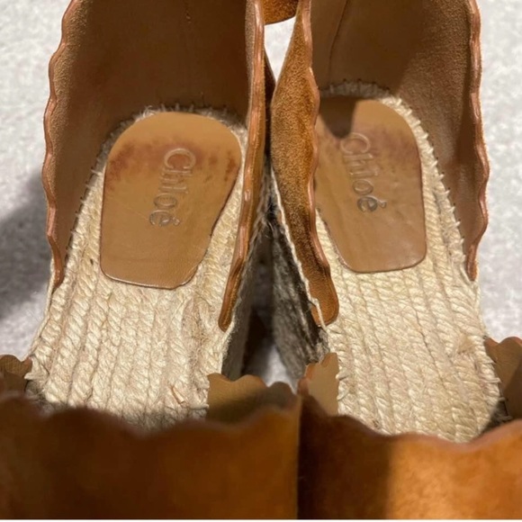 Chloe Suede Wipstitch Trim Espadrilles - Picture 4 of 6